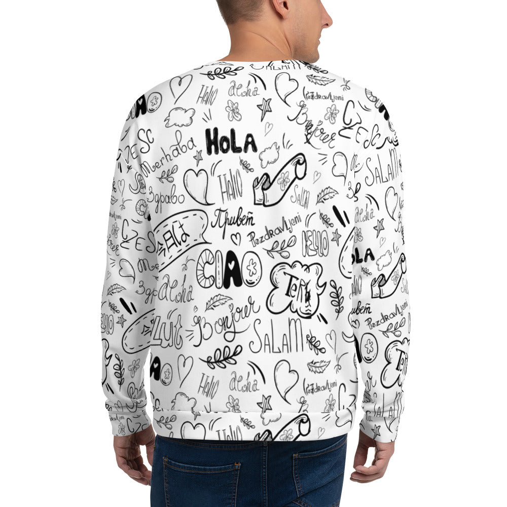 Polyglot I All-Over Print Unisex Sweatshirt