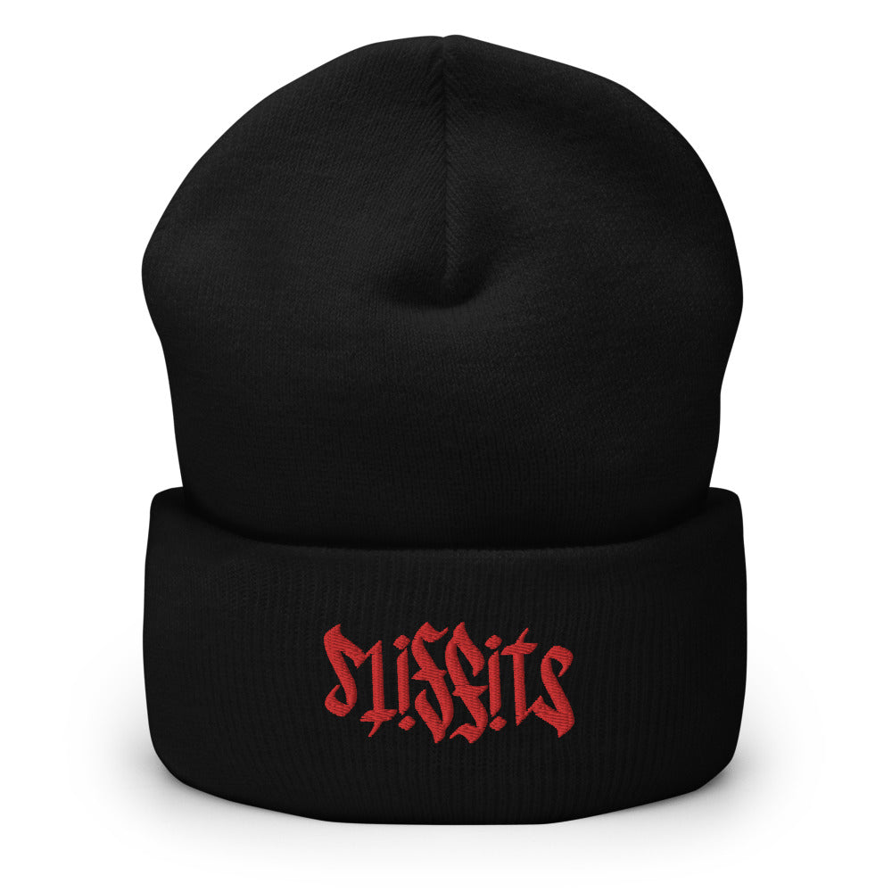 Misfits Ambigram (Red Embroidery) Cuffed Beanie