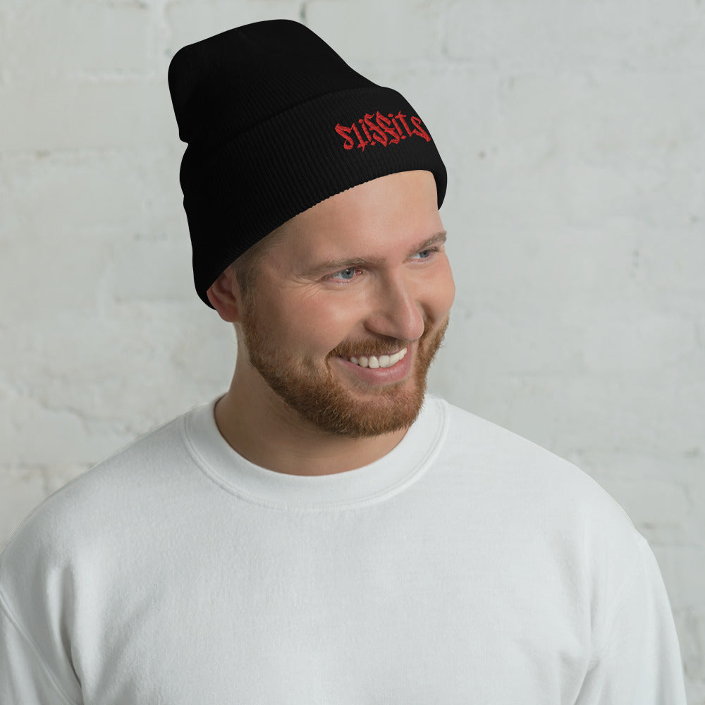 Misfits Ambigram (Red Embroidery) Cuffed Beanie