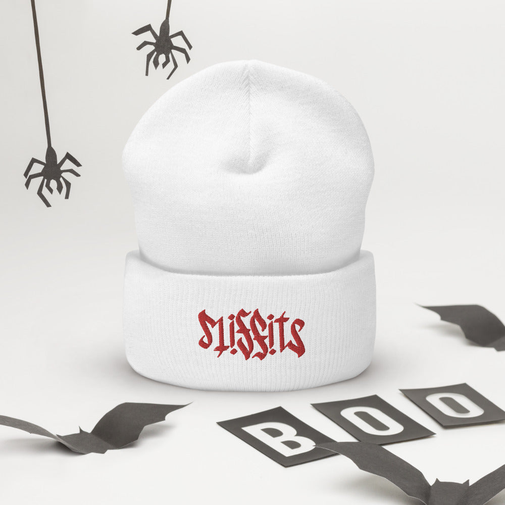 Misfits Ambigram (Red Embroidery) Cuffed Beanie