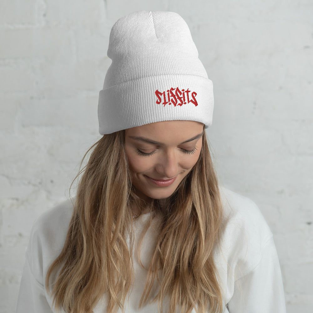 Misfits Ambigram (Red Embroidery) Cuffed Beanie