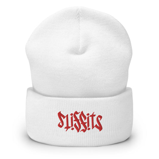 Misfits Ambigram (Red Embroidery) Cuffed Beanie