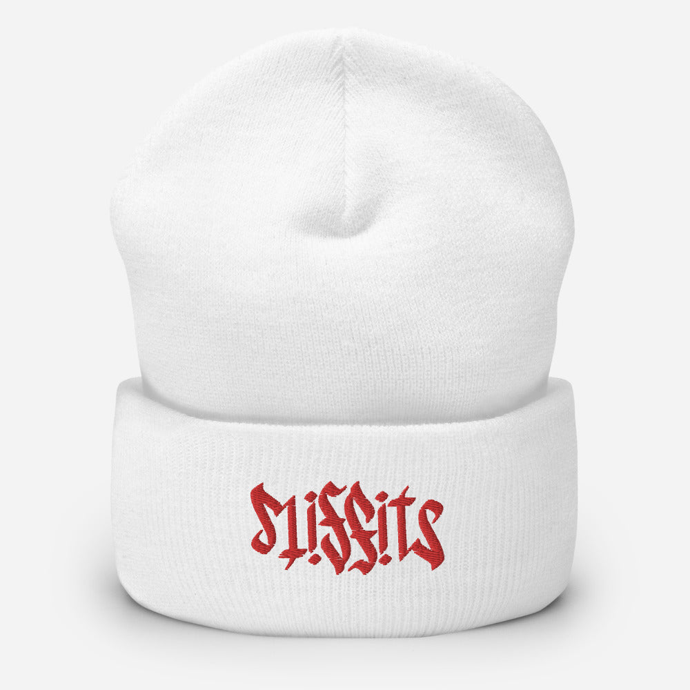 Misfits Ambigram (Red Embroidery) Cuffed Beanie