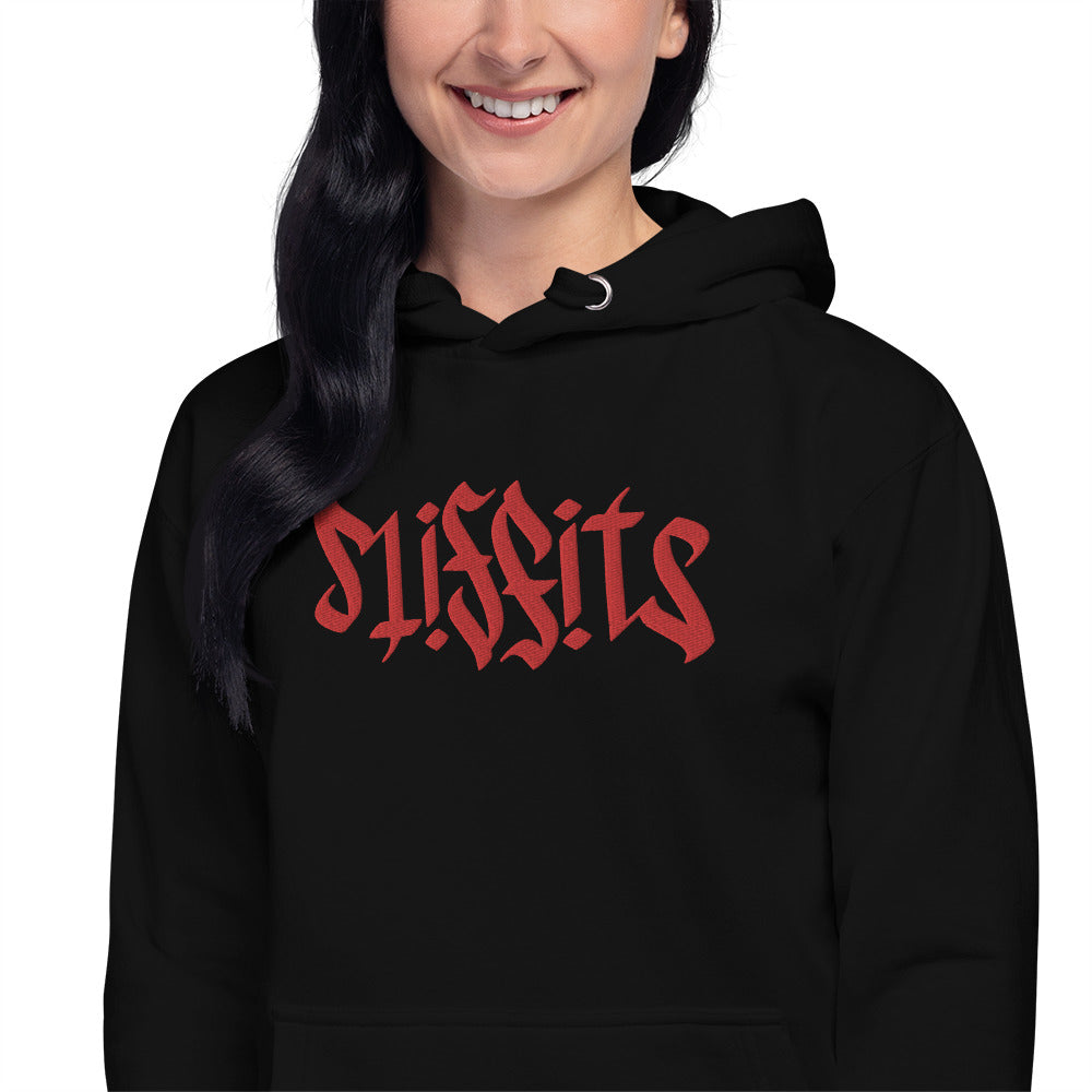 Misfits Ambigram (Red Embroidery) Unisex Hoodie