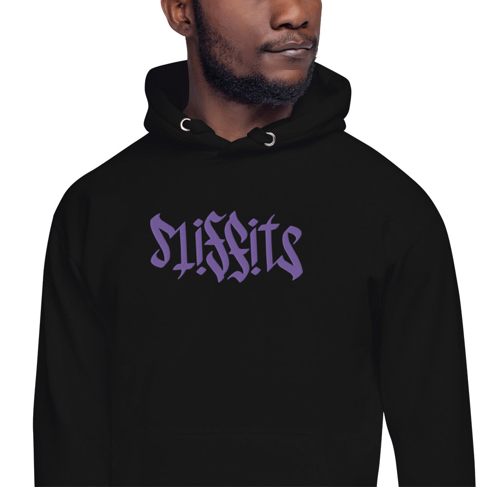 Misfits Ambigram (Purple Embroidery) Unisex Hoodie