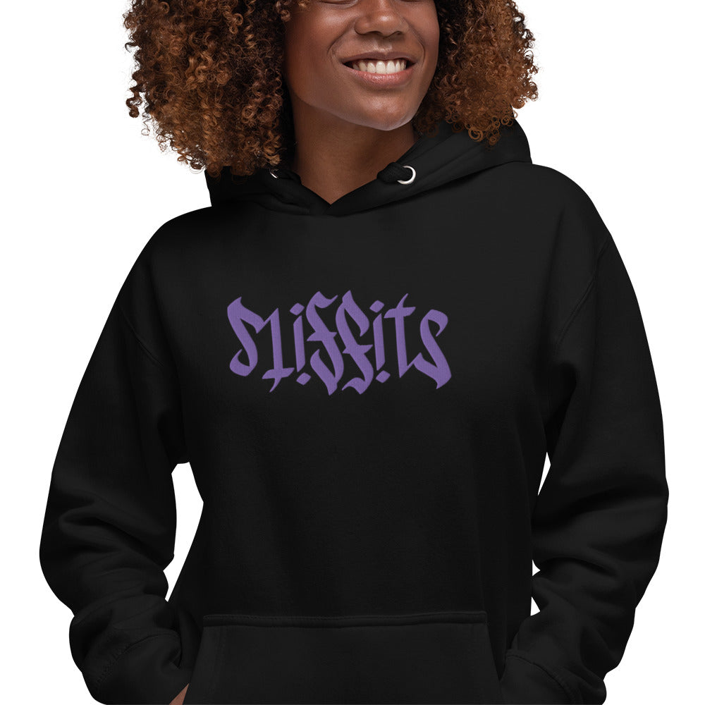 Misfits Ambigram (Purple Embroidery) Unisex Hoodie